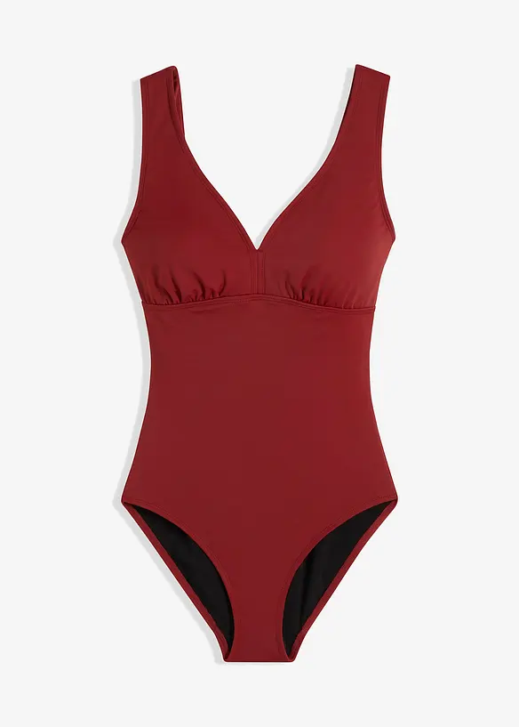 Shape-badedrakt, sterkt formende, med V-hals, bonprix