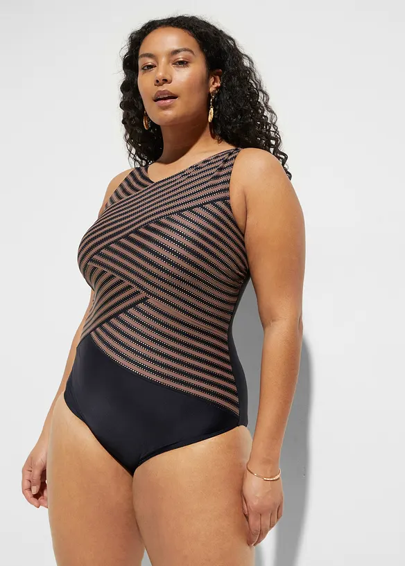 Shape-badedrakt i omslagslook, middels formende, bonprix