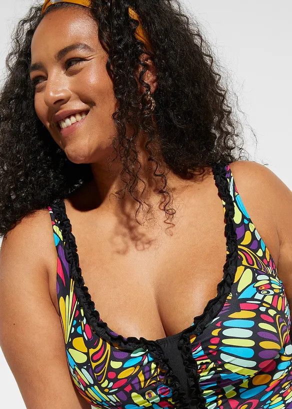 Shape-badedrakt med rysjer, sterkt formende, bonprix