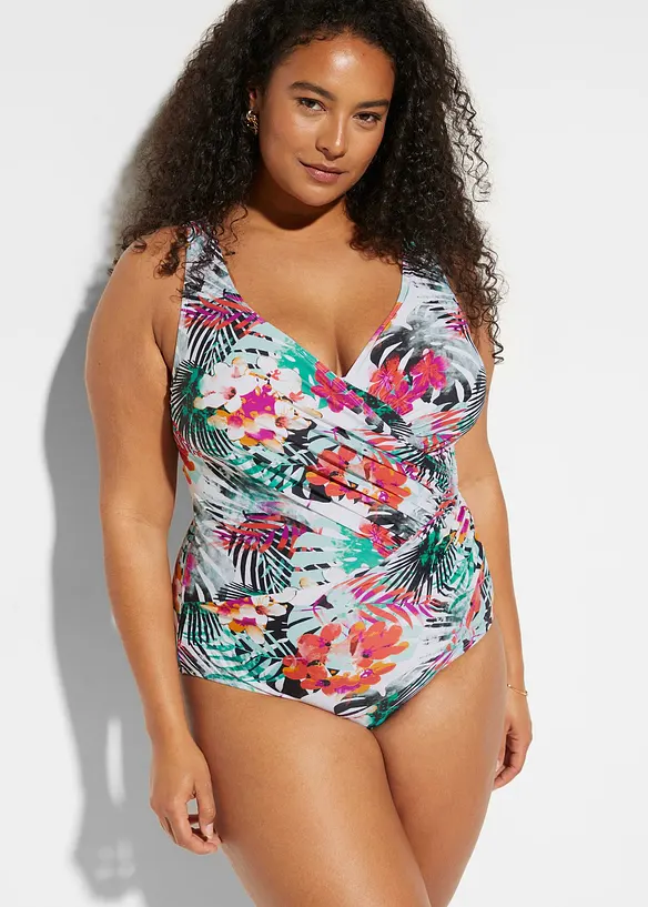 Shape-badedrakt i omslagsmodell, middels formende, bonprix