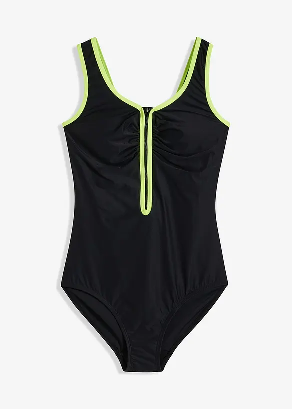Shape-badedrakt med glidelås, lett formende, bonprix