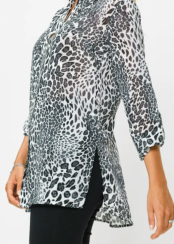 Lang chiffonbluse, bonprix