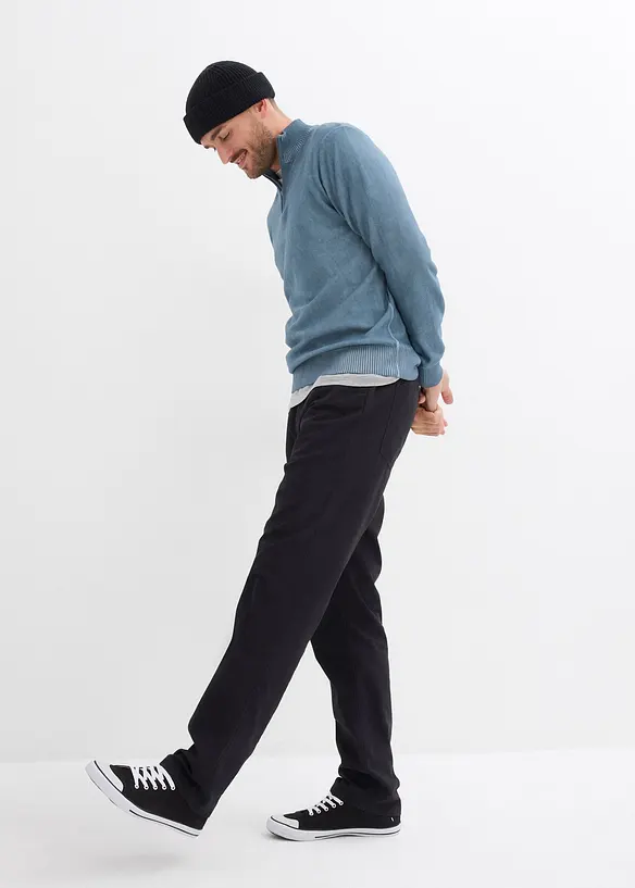 Regular Fit slip on-bukse med komfortlinning, Straight (2-pack), bonprix