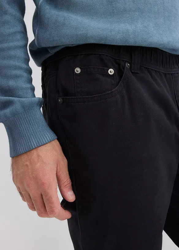 Regular Fit slip on-bukse med komfortlinning, Straight (2-pack), bonprix