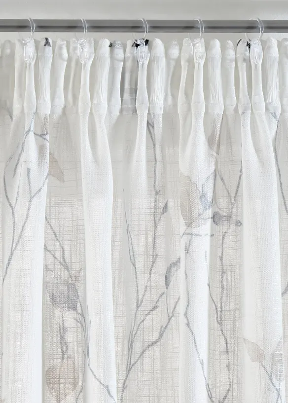 Gardin med grener og resirkulert polyester (1 stk.), bonprix
