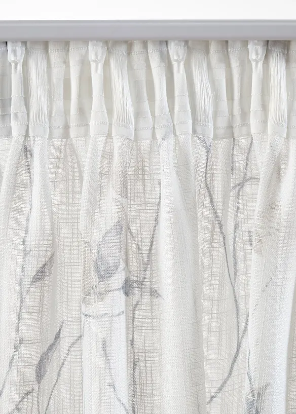 Gardin med grener og resirkulert polyester (1 stk.), bonprix