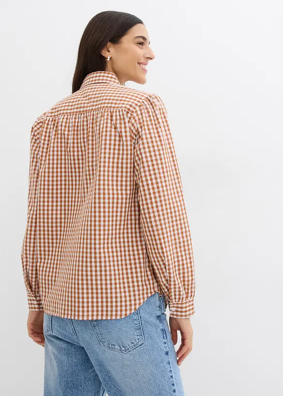 Oversized bluse med puffermer, bonprix