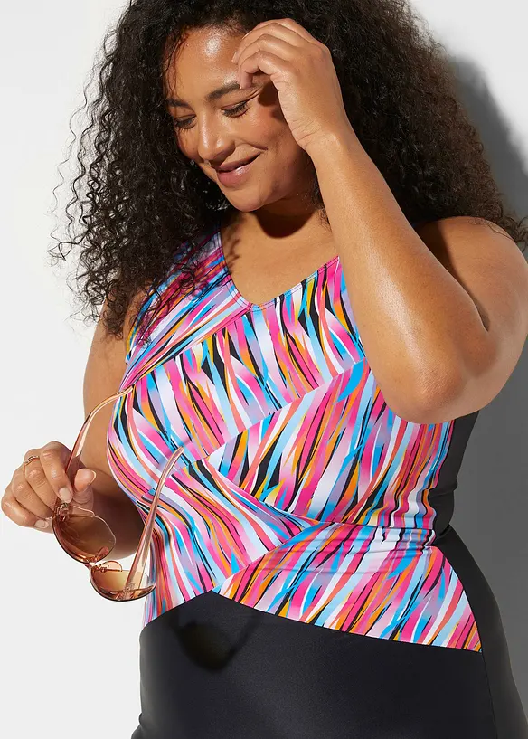 Shape-badedrakt med ben, middels formende, bonprix