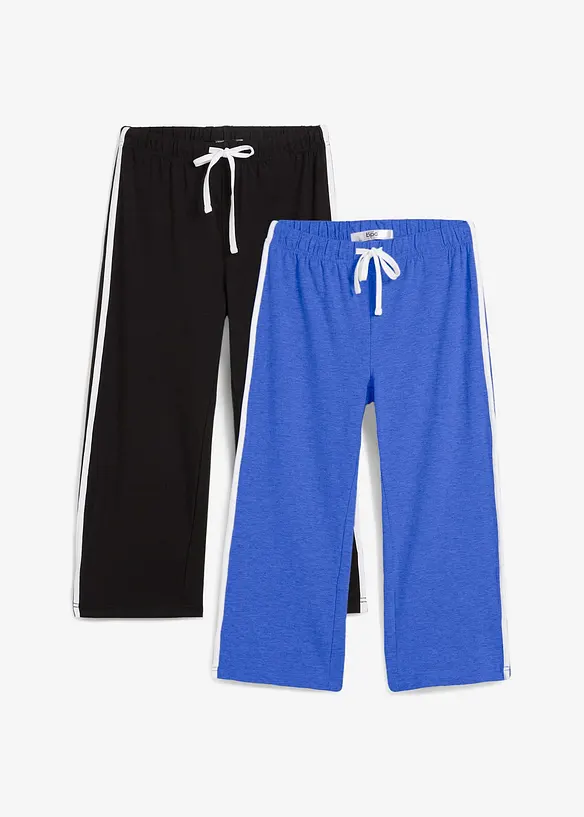 Capribukse av bomull med stretch (2-pack), bonprix