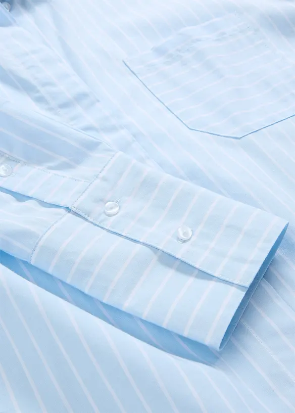 Lang bluse i ren bomull, bonprix