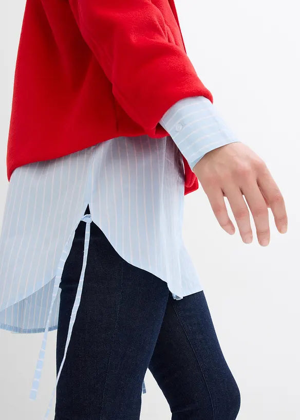 Lang bluse i ren bomull, bonprix
