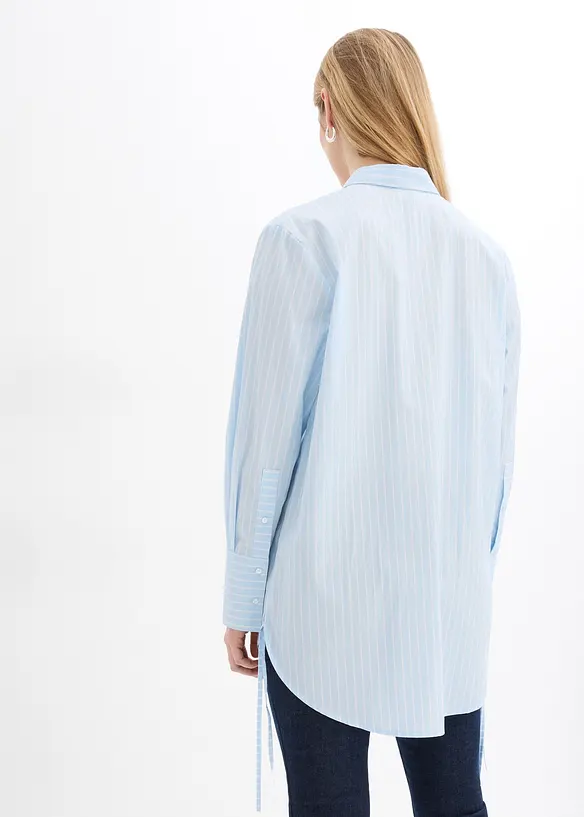 Lang bluse i ren bomull, bonprix