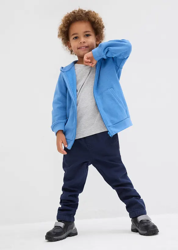 Langermet topp med økologisk bomull (3-pack), bonprix