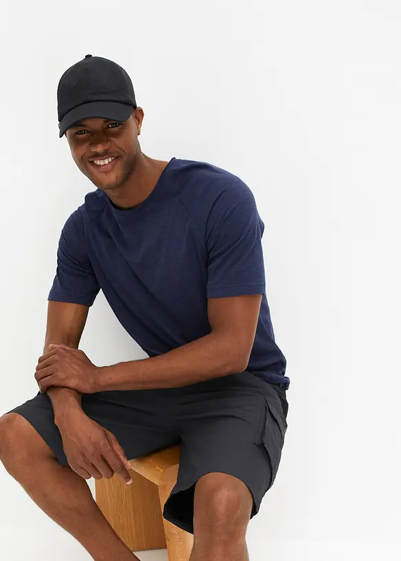 Bermudashorts i 100% bomull med cargolommer, Relaxed Fit, bonprix