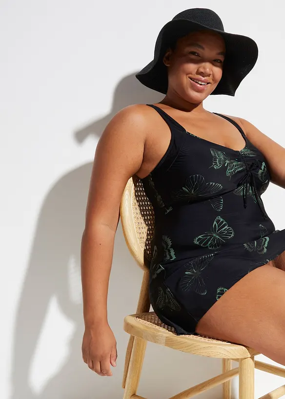 Lang tankini med V-hals (2-delt sett), bonprix