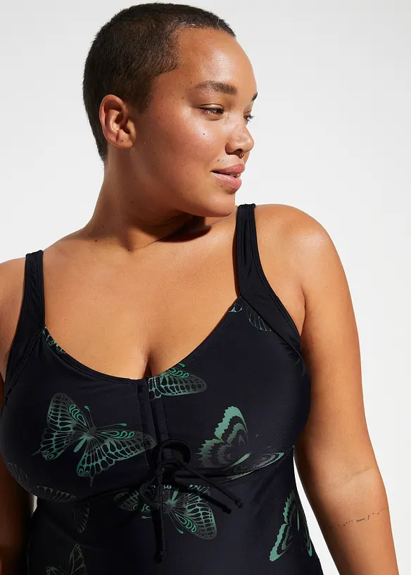 Lang tankini med V-hals (2-delt sett), bonprix