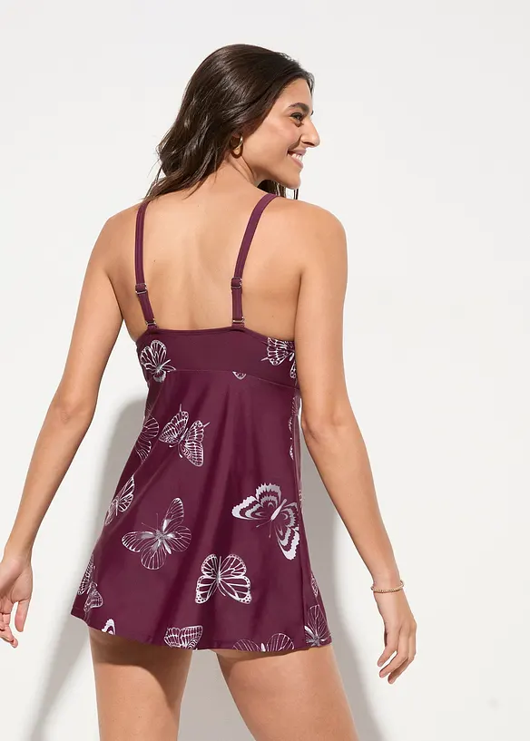 Lang tankini med V-hals (2-delt sett), bonprix