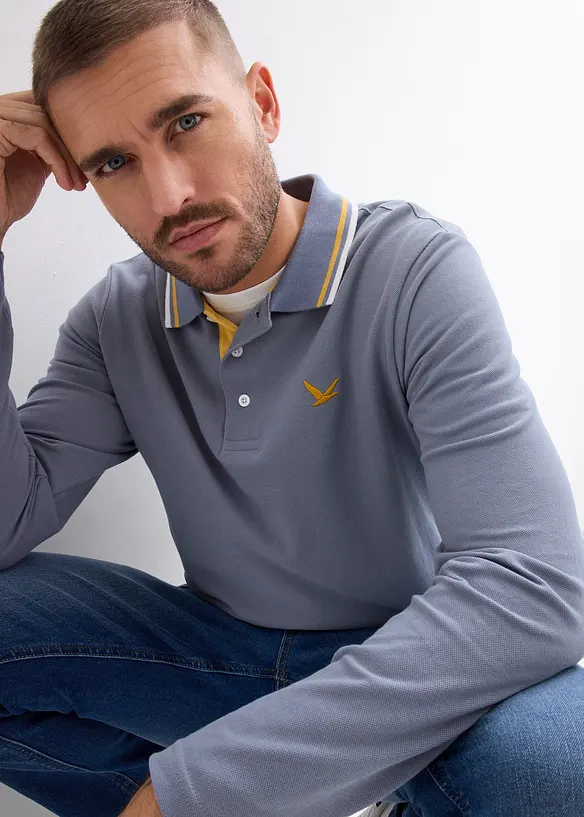 Poloskjorte i 100% økologisk bomull (2-pack), bonprix