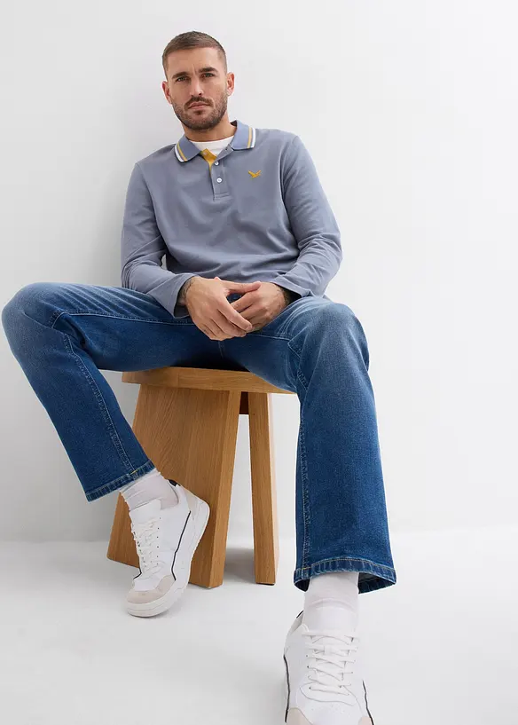 Poloskjorte i 100% økologisk bomull (2-pack), bonprix