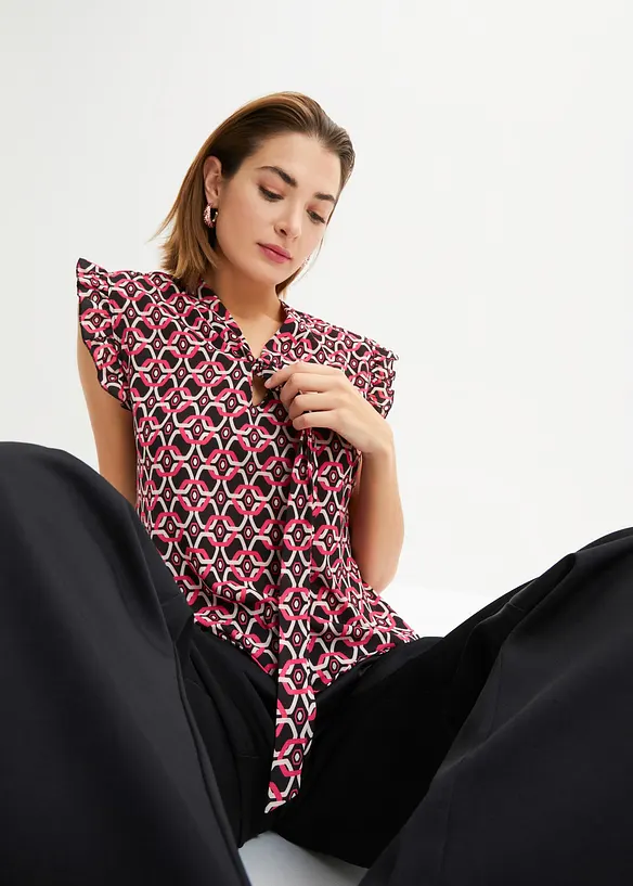 Blusetopp med print, bonprix
