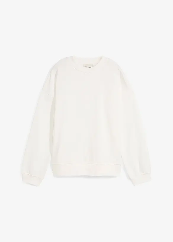 Oversized sweatshirt i ren bomull, bonprix