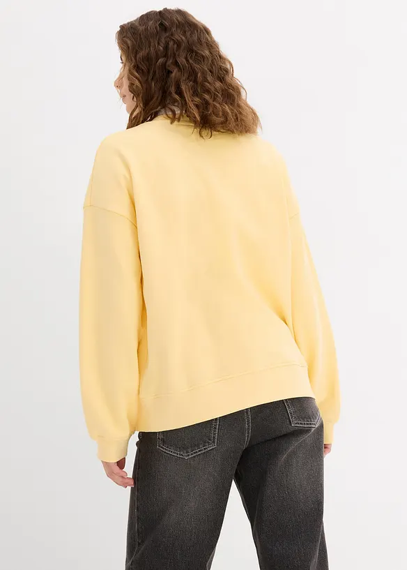 Oversized sweatshirt i ren bomull, bonprix
