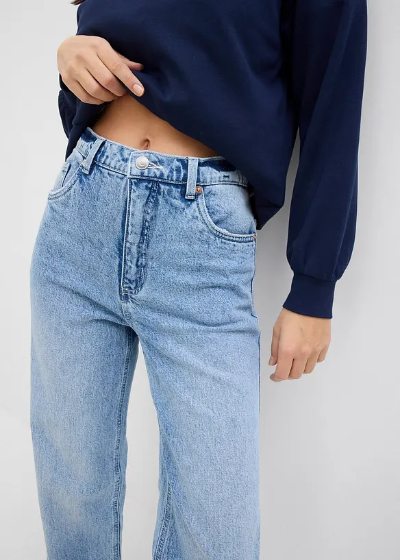 Wide Leg-jeans, High Waist, full Length, bonprix