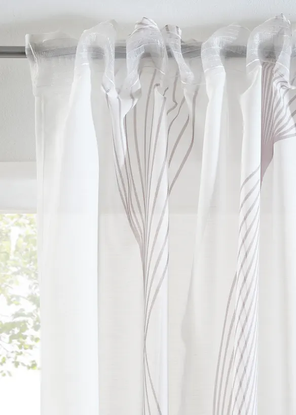 Gardin med bølge-print (1-pack), bonprix