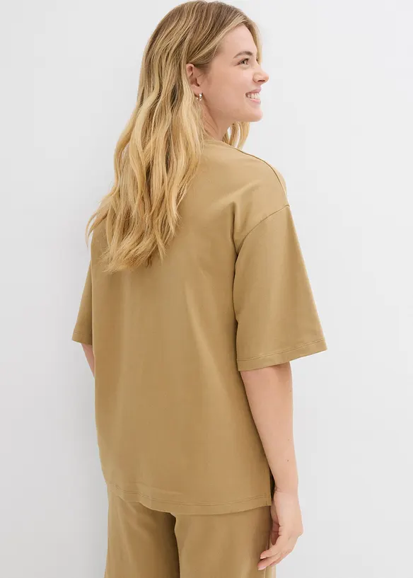 Lang topp i interlock-materiale, bonprix