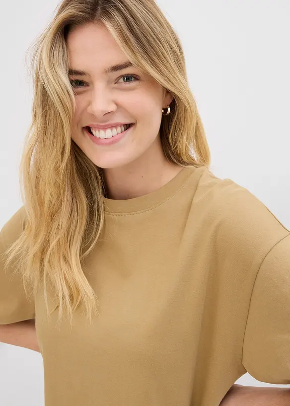 Lang topp i interlock-materiale, bonprix