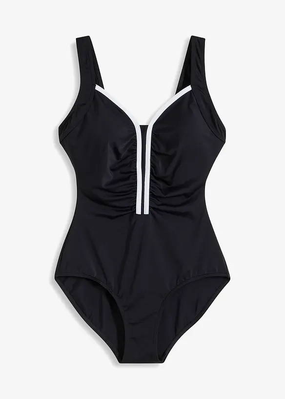 Badedrakt med passepoil, bonprix