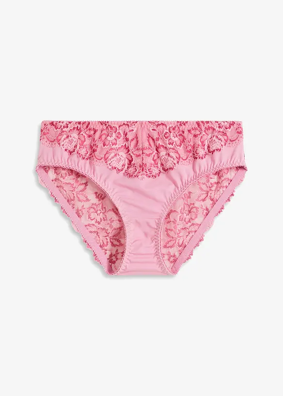 Truse med høy midje og nydelige blonder, bonprix