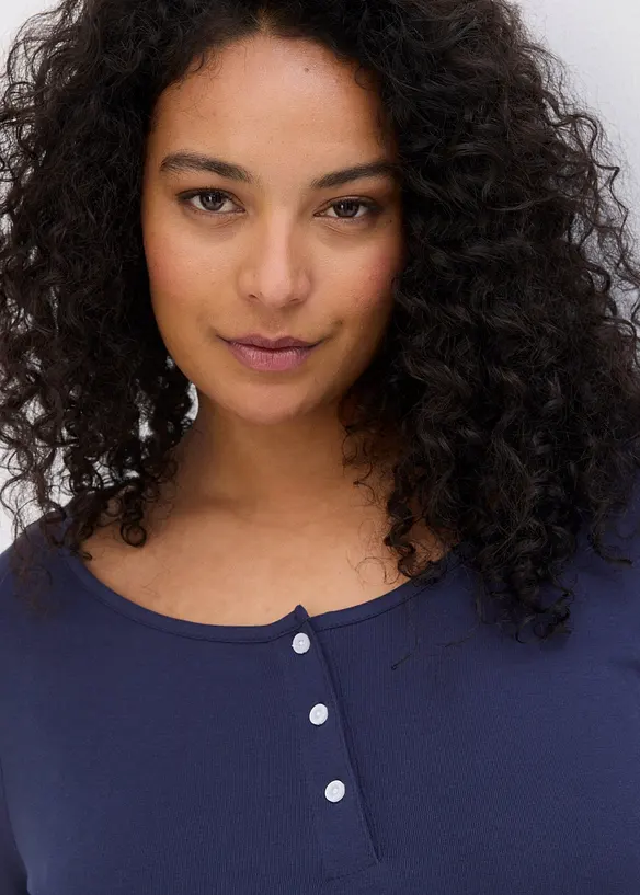 Topp i ren økologisk bomull med rund hals, bonprix