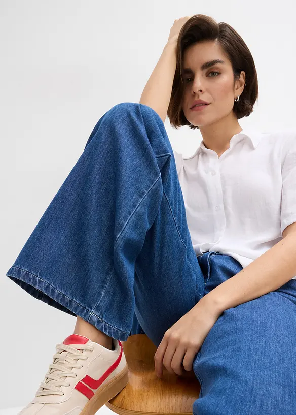 Wide Leg-jeans, Mid Waist, Super Soft, bonprix