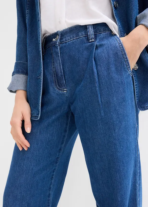 Wide Leg-jeans, Mid Waist, Super Soft, bonprix