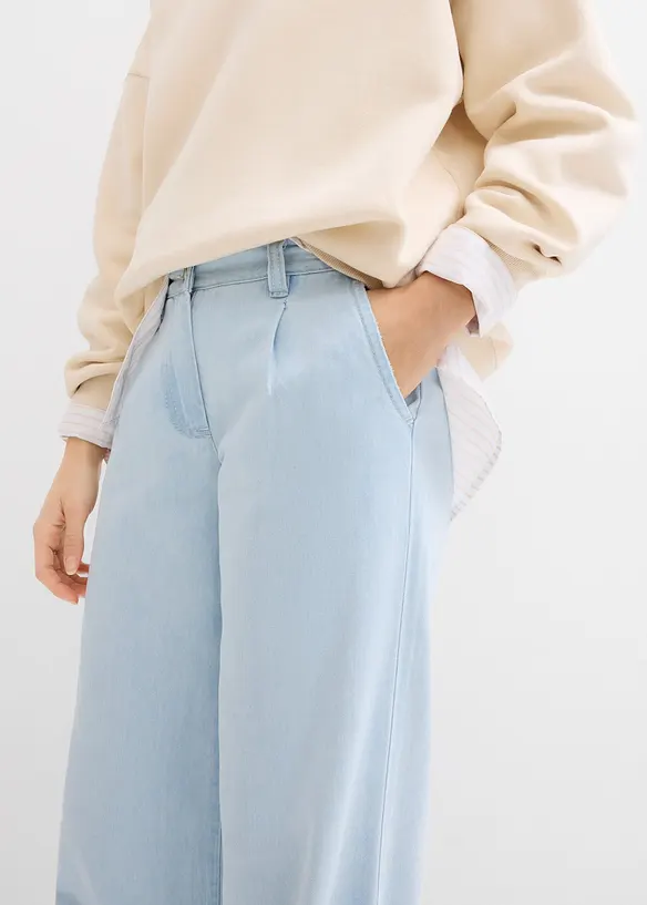 Wide Leg-jeans, Mid Waist, Super Soft, bonprix