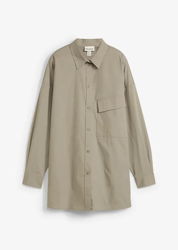 Lang bluse i ren bomull, bonprix