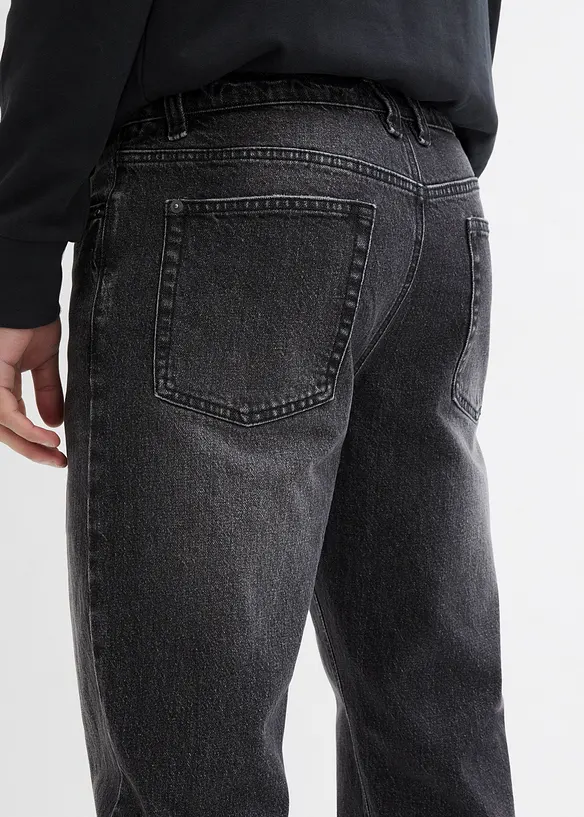 Classic Fit-jeans med stretch og kortere ben, Tapered, bonprix