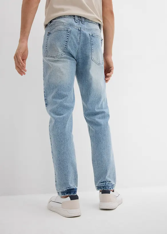 Classic Fit-jeans med stretch og kortere ben, Tapered, bonprix