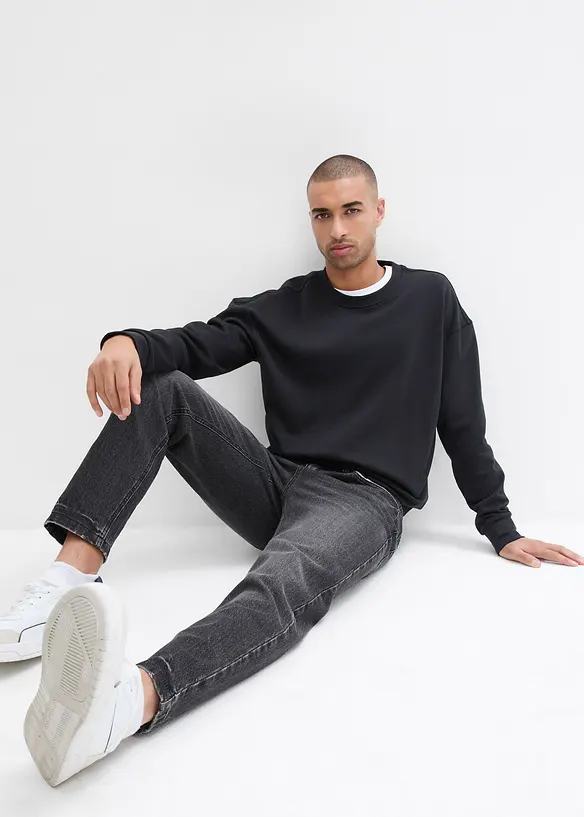 Classic Fit-jeans med stretch og kortere ben, Tapered, bonprix