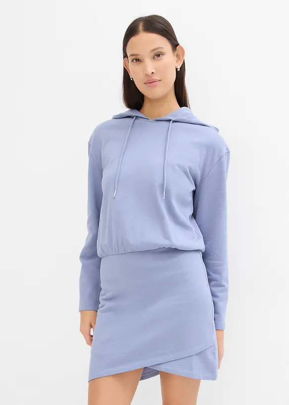 Sweatshirtkjole i ren økologisk bomull, bonprix