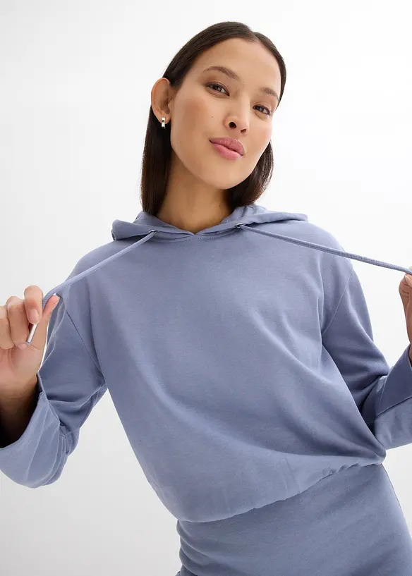 Sweatshirtkjole i ren økologisk bomull, bonprix