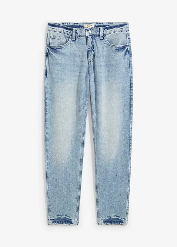Classic Fit-jeans med stretch og kortere ben, Tapered, bonprix