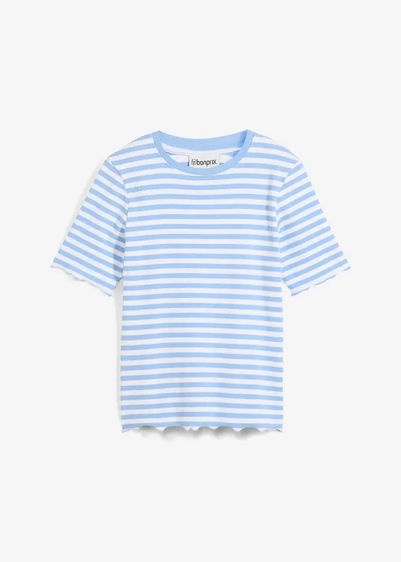 Kortermet topp i ribbemateriale, bonprix