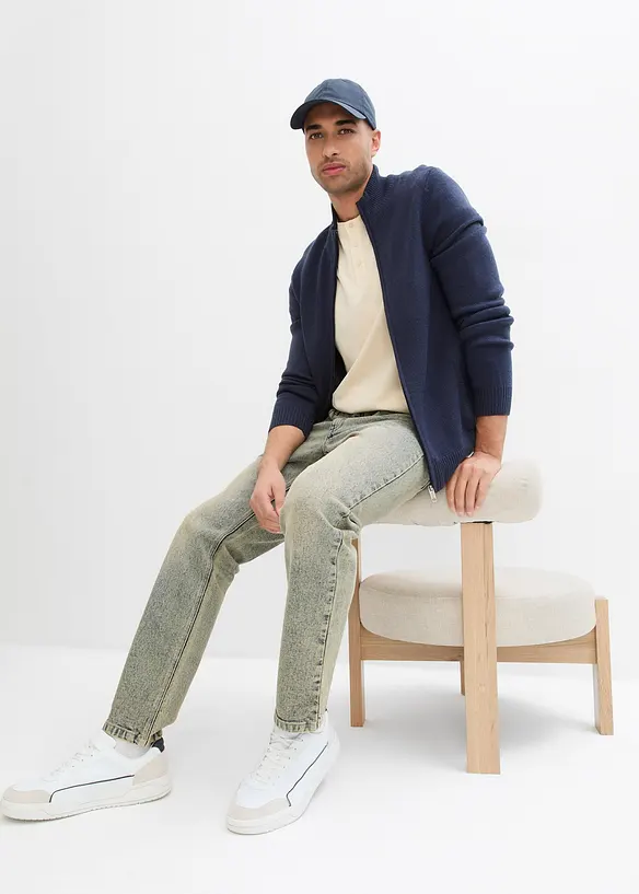 Regular Fit-jeans i formstabil og slitesterk denim med stretch, Straight, bonprix