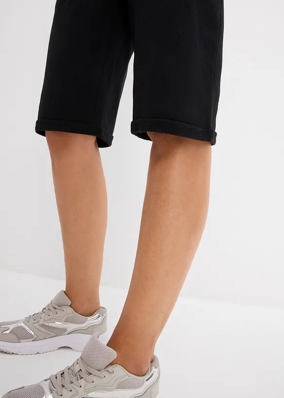 Bermudashorts i trikotmateriale med oppbrett, bonprix