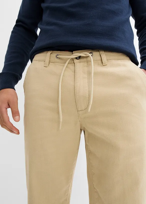 Relaxed Fit-chinos i 100% bomull, Straight, bonprix