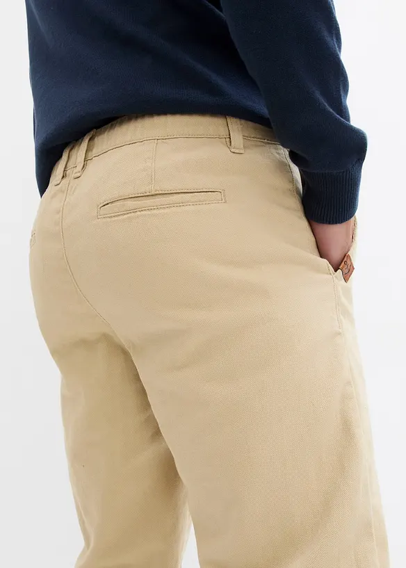 Relaxed Fit-chinos i 100% bomull, Straight, bonprix