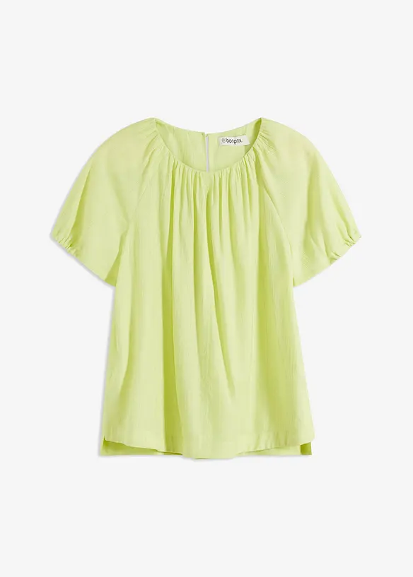 Bluse i krinklet strukturmateriale, bonprix