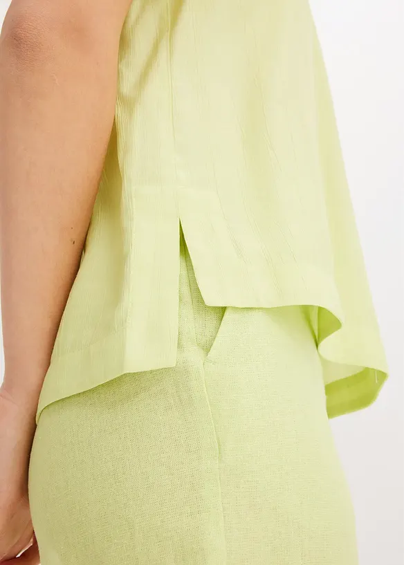 Bluse i krinklet strukturmateriale, bonprix